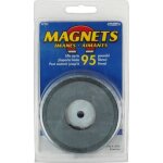 Aimant - diam�tre 81 mm - charge jusqu� 43 kg - base magn�tique chrom�e - per�age central � 7 mm