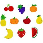 Aimant de r�frig�rateur - non sp�cifi� - 10 morceaux de fruits - pvc souple - non toxique - lavable � ...