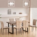 Ainpecca - lot de 6 chaises salle � manger en simili - cuir dossier haut ergonomique et facile � nettoyer ...