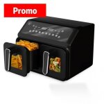 Air fryer 8l double zone 2200w double compartiment 10 programmes croustillant dor� sans huile noir friteuse ...
