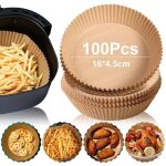 Air fryer feuilles de papier 100 picespapier cuisson air fryer paper linerprdcoup en forme de bol ...