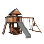 Aire de jeux - axi - canyon creek - toboggan 24 m - mur descalade 12 prises - 2 balan�oires + nid doiseau ...