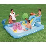 Aire de jeux - bestway - fantastic aquarium avec tobboggan - pvc - bleu - enfant