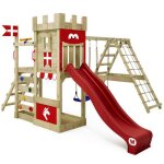 Aire de jeux bois wickey dragonflyer flyer xxl avec double balan�oire toboggan 220 cm rouge ? 10 ans ...