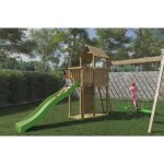 Aire de jeux - fungoo - boomer 3 5100 pk - bois massif - autoclave classe 3 - toboggan 220 cm