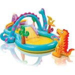 Aire de jeux gonflable dinoland - l. 333 x l. 229 cm - multicolore