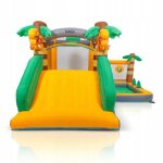 Aire de jeux gonflable kindi avec toboggan aquatique panier de jeu souffleur grand ch�teau de jardin
