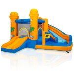 Aire de jeux gonflable toboggan aquatique pour enfants kindi ch�teau gonflable de jardin avec panier ...