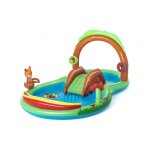 Aire de jeux avec pataugeoire - friendly woods - 295 x 199 x 130 cm - multicolore - toboggan - jet deau ...