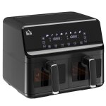 Airfryer - friteuse � air sans huile cdisplay 8 fonctionsgrande capacit� 4l + 4 l