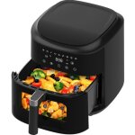 Airfryer xl 9l ? friteuse � air num�rique 2350w 9 fonctions pr�r�gl�es fen�tre lumineuse cuisson peu ...
