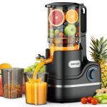Airmsen extracteur de jus 300w 21l grande bouche 147mm haut rendement sans bpa nettoyage facile fruits ...