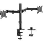 Aisens - dt32tsr - 149 - support de table rotatif et inclinable pour moniteur / tv 9kg (3 pivots 2 bras) ...