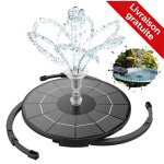 Aisitin 3. 5 w fontaine solaire ext�rieure jardin ? kit pompe bassin avec cordon 3m et 13 buses supports ...