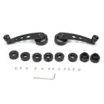 Aiz kit de poign�e de manivelle de l�ve - vitre en alliage daluminium cnc noir 3 pouces pour chevy