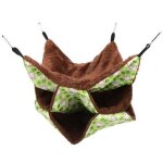 Hamac pour petit animal - aiz - lit suspendu - vert - 32x32x3cm - rongeur