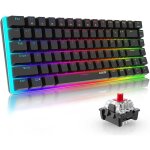 Ajazz ak33 clavier gamer m&eacute canique rouge mini clavier gaming red touches r&eacute tro&eacute clair&eacu ...