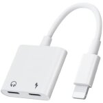 Ajw - 4 en 1 adaptateur casque pour iphone [certifi� apple mfi] r�partiteur iphone � deux ports lightning ...