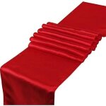 Ajw - chemin de table en satin pour mariage festival fte dcorations 30 x 275cm (rouge)[556]