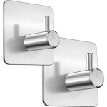 Ajw - crochet adhesif mural 2 pi�ces crochet adh�sif 3m acier inox accroche tableau sans percer porte ...