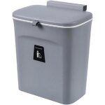 Ajw - poubelle suspendue de cuisine murale de porte de m�nage avec couvercle petite poubelle montable ...