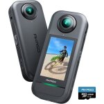 Akaso 360 - camera sport � 360� avec carte m�moire 128go 5. 7k 360 vid�o capteurs 48mp 1 / 2 72mp supersmooth ...