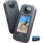 Akaso 360 - camera sport � 360� avec carte m�moire 64 go 5. 7k 360 vid�o capteurs 48mp 1 / 2 72mp supersmooth ...