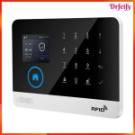 Akozon alarme maison sans fil 2g / 4g / wifi rf433mhz - kit 8 zones capteurs pir sir�ne contr�le app ...