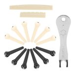 Akozon kit de chevilles pour cordes de guitare ensemble de broches de pont de guitare acoustique 12 pi�ces ...