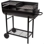Aktive 52809 barbecue � charbon et bois hauteur r�glable dimensions 97 x 42 x 96 cm double grille en ...