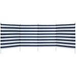 Aktive �?�paravent 4�panneaux rayures bleues 3. 2�x 2. 5�x 1. 24�m - 52786