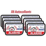 Alarme proprit protge vido surveillance lot de 8 logo 326 autocollant adhsif sticker