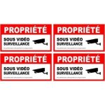 Alarme propriété sous vidéo surveillance lot de 4 logo 5669 autocollant adhésif sticker - taille : 4 ... Alarme propriété sous vidéo surveillance lot de 4 logo 5669 autocollant adhésif sticker - taille : 4 ...