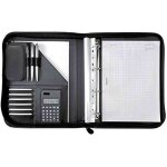 Conf�rencier a4 - alassio - porto - similicuir noir - 4 anneaux - 29x36 cm