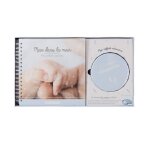 Coffret de naissance album et prise dempreinte - bleu