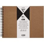 Album  personnaliser - marron kraft - 32 x 24 cm - spirale - papier pais - clairefontaine