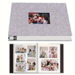 Album photo grand format pages autocollantes 4x6 / 8x10 reliure abs pour mariage famille anniversaire. ...