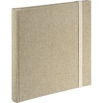 Album photo - hama - jumbo tessuto - 30x30 cm - 60 pages blanches - beige
