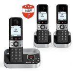 Alcatel pack t�l�phone sans fil f890 voice trio avec r�pondeur et fonction blocage dappels noir et argent ...