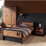 Alex chambre complète enfant 4 pièces nature Alex chambre complète enfant 4 pièces nature