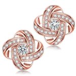 Boucles doreilles - alex perry - satellite - or rose - zircone cubique - 925 / 1000