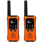 Alecto fr300oe - talkie - walkie anti - chocs - port�e jusqu?� 10 kilom�tres - noir / orange