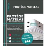 Al�se - 90 x 190 cm - drap housse - �ponge 80% coton - imperm�able - blanc