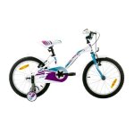 Alice 18 1 vitesses cadre blanc - bleu