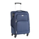Valise taille cabine alistair - collection plume 2. 0 - 4 roues - toile souple - bleu