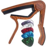 Capodastre universel - alliage - bois - guitare lectrique et acoustique - facile  utiliser - marron ...
