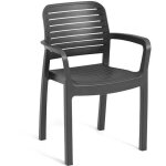 Allibert by keter - chloe - lot de 6 fauteuils de jardin - en résine aspect rotin tressé - gris graphite ... Allibert by keter - chloe - lot de 6 fauteuils de jardin - en résine aspect rotin tressé - gris graphite ...