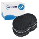 Allspares filtre � charbon (2 pcs. ) pour hottes aspirantes adapt� pour falmec type 6 / 103050091 / 114163 ...