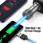Allume cigare usb - sikenai - 1 ports charge rapide chargeur voiture pour iphone huahui xiaomi