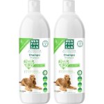 Aloe vera lot de 2 shampoings pour chien vert 1 l